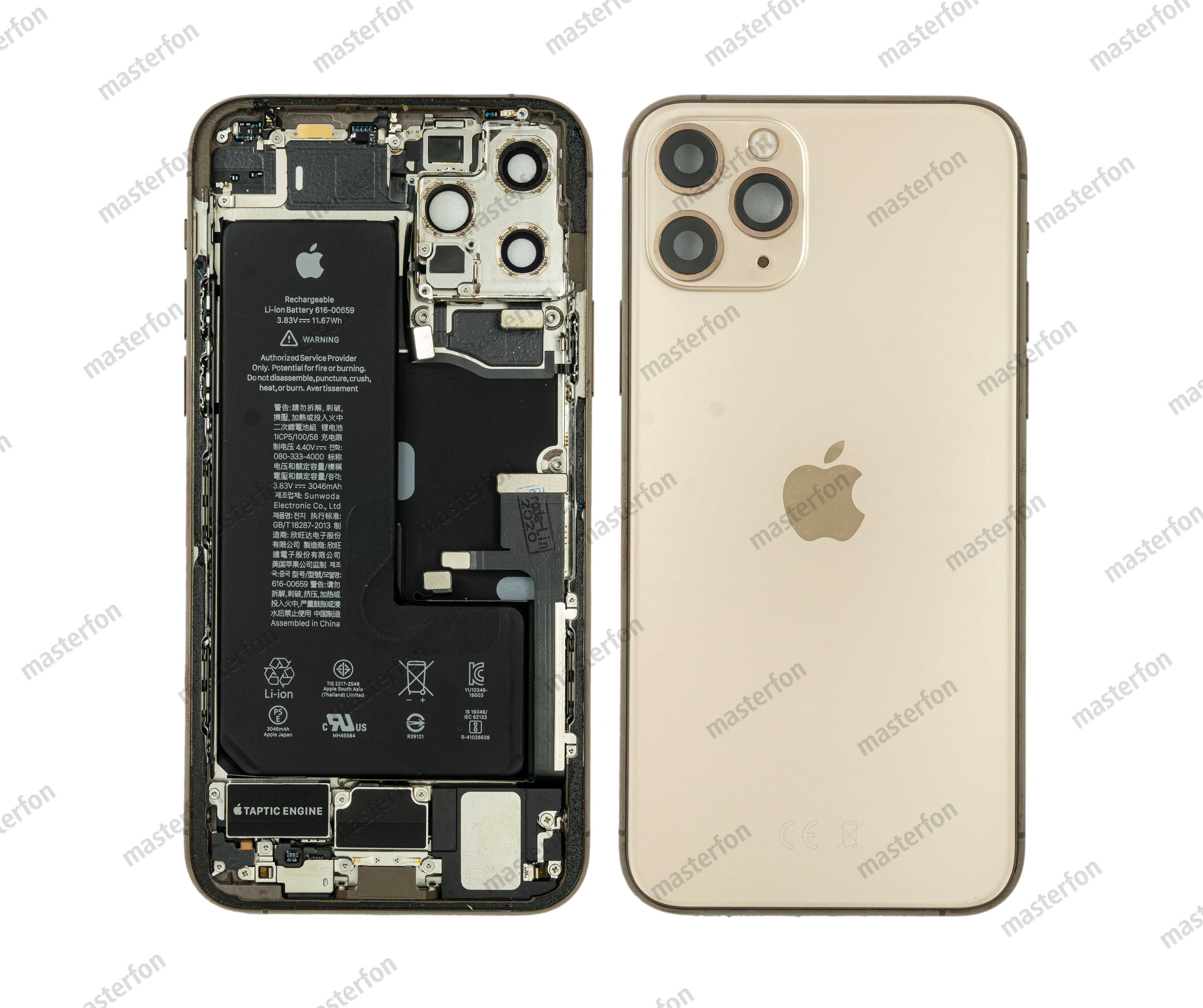 Корпус iPhone 11 Pro CE EU РСТ (в сборе) / original / золото
