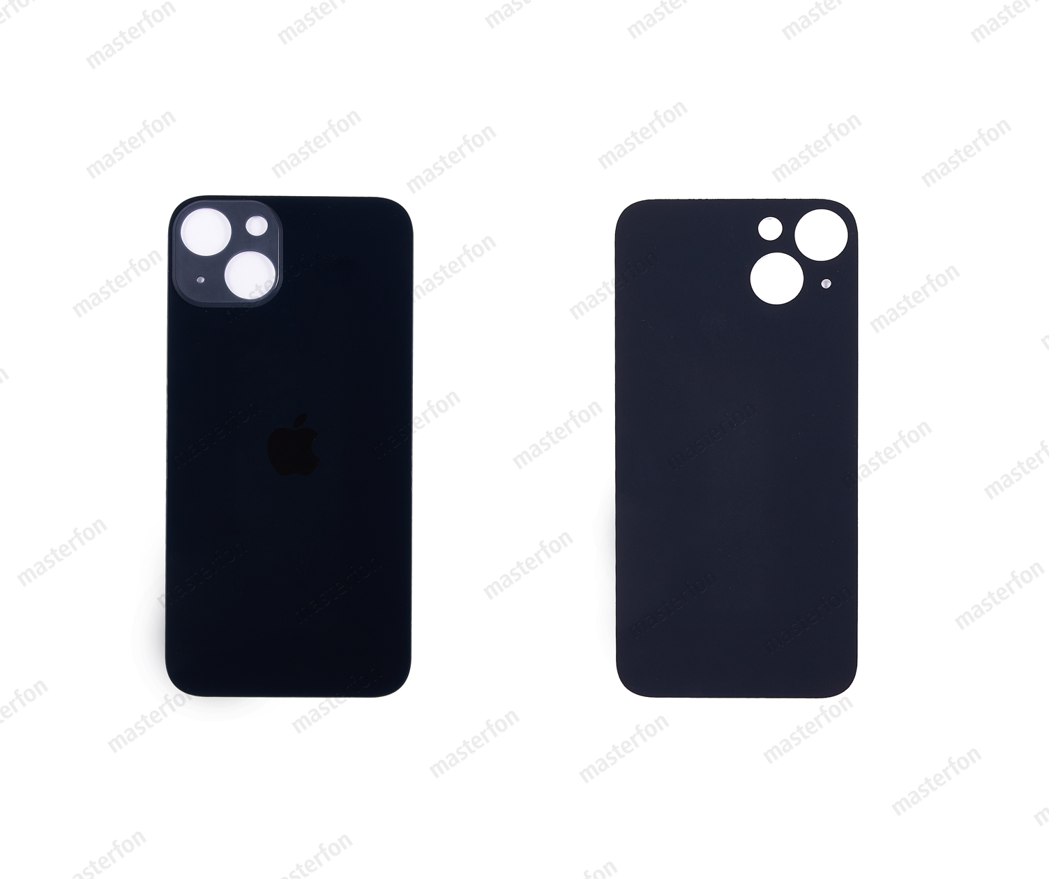 Заднее стекло iPhone 13 (с увеличенными отверстиями) черное